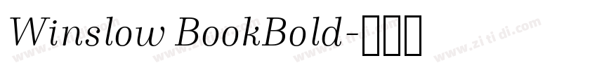 Winslow BookBold字体转换